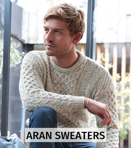 Men's Aran sweaters and cardigans